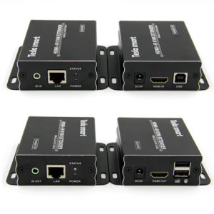 Free-shipping-IP-Network-KVM-Extender-High-Quality-120m-USB-HDMI-IR-KVM-Extender-by-CAT5e